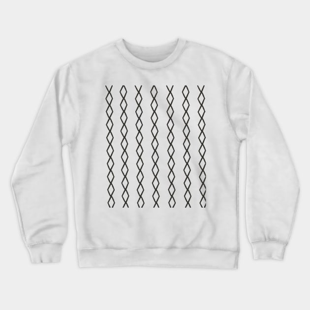 Mudcloth Pattern Minimalist  Abstract  Geometric Shapes Boho  Pattern Crewneck Sweatshirt by zedonee